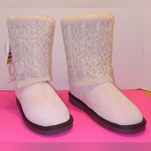 NWT Size 9 Muk Luks Blush Knit Women's Winter Boots